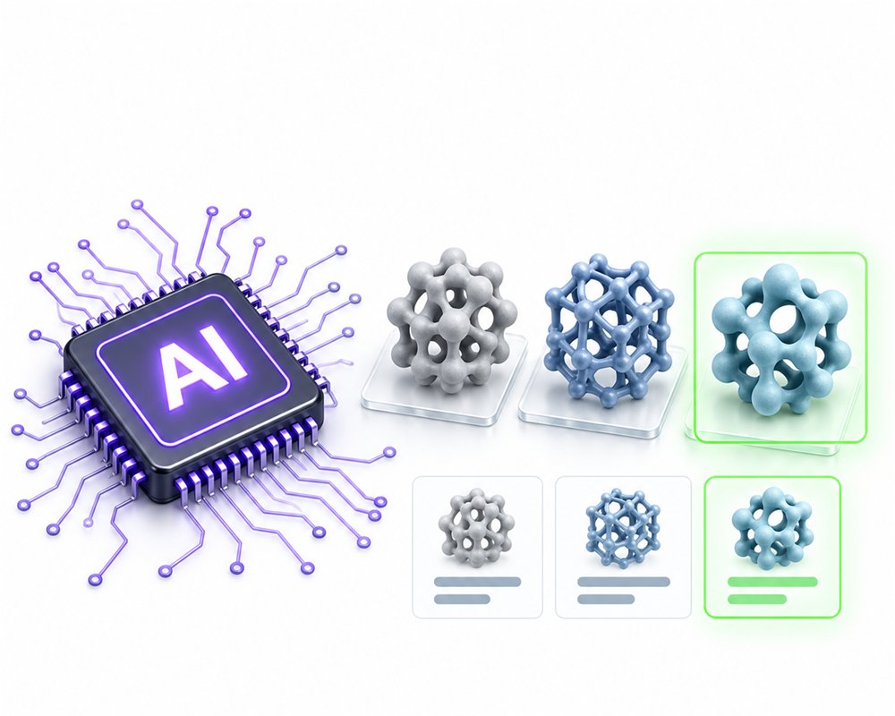 AI-guided materials design: a chip proposing candidate porous structures